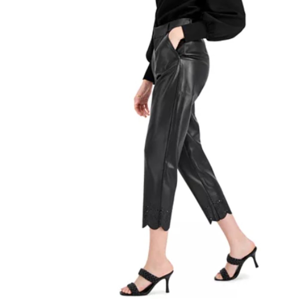 INC INTERNATIONAL CONCEPTS High-Waist Faux-Leather Pants, Created for Macy's